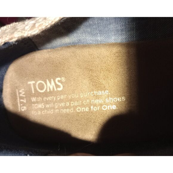 Toms Women's Size 7.5 Cream Colored Wedges, Espadrille, Sandals - Picture 7 of 8